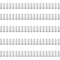 100pcs Bicicleta Puntas De Cable De Freno De Palanca De Cambios De La Bici Tapas Terminan Engarce De Plata